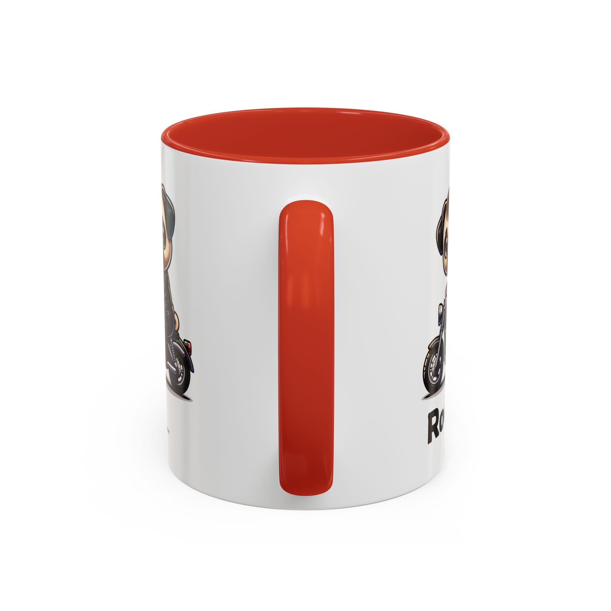 Personalized Motorcycle Pug Mug , Custom Dog Lover Coffee Cup