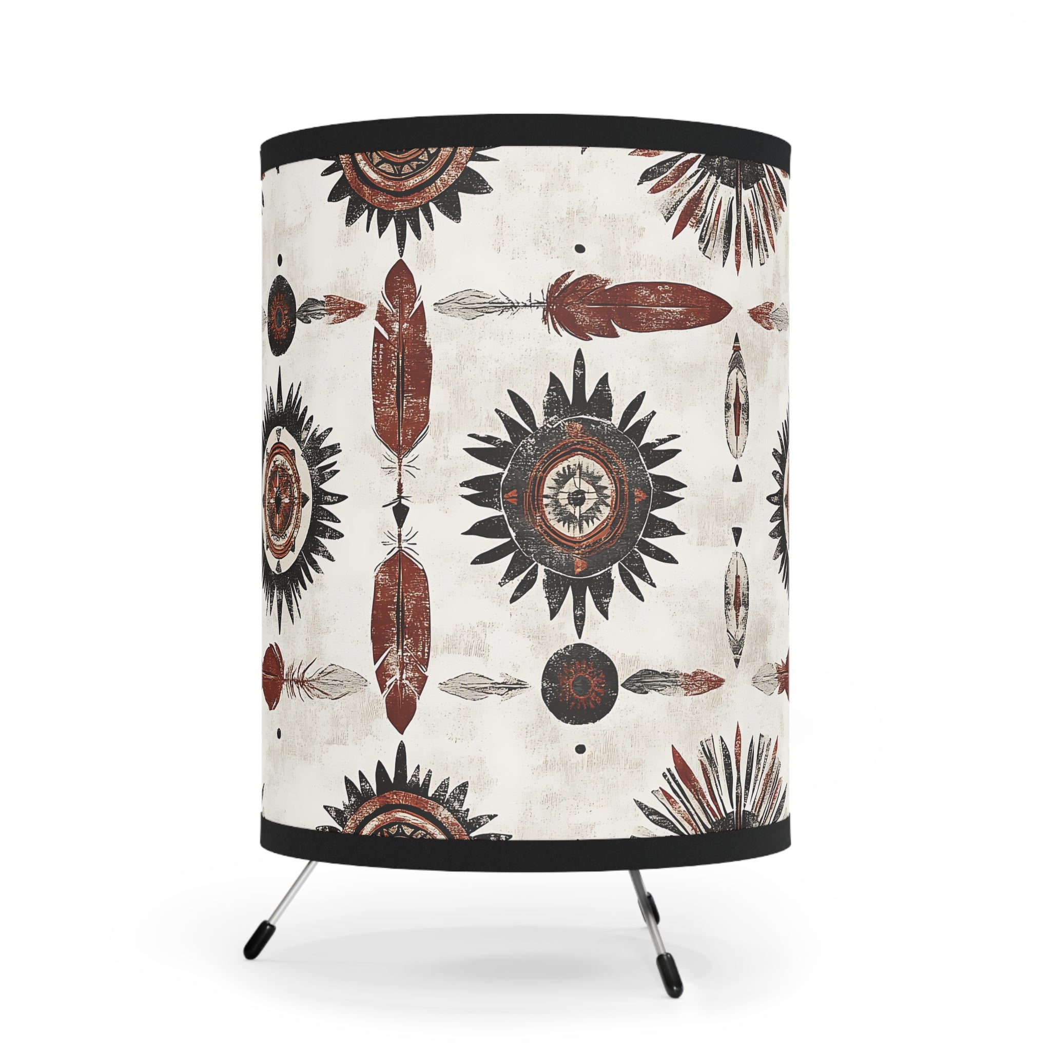 Southwestern Native Design Table Lamp, Unique Lighting, Gift for Nature Lovers, Vintage Style, Home Decor, US\'CA Plug