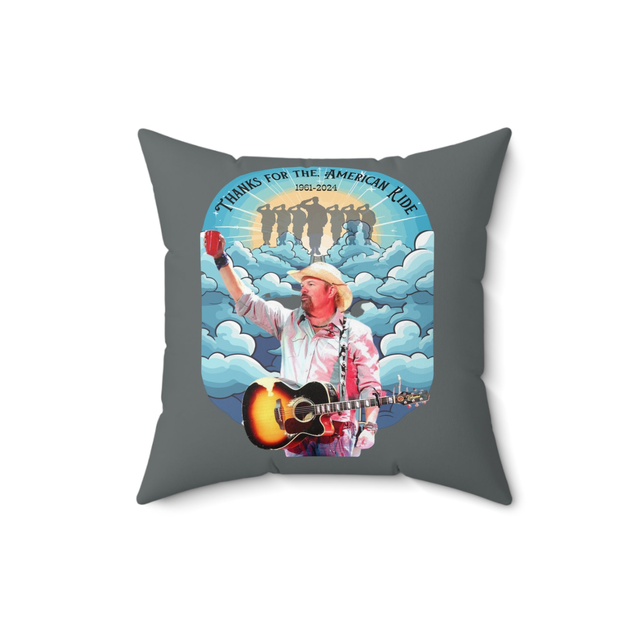Toby Keith, Red Solo Cup, throw Pillow, 2 sizes