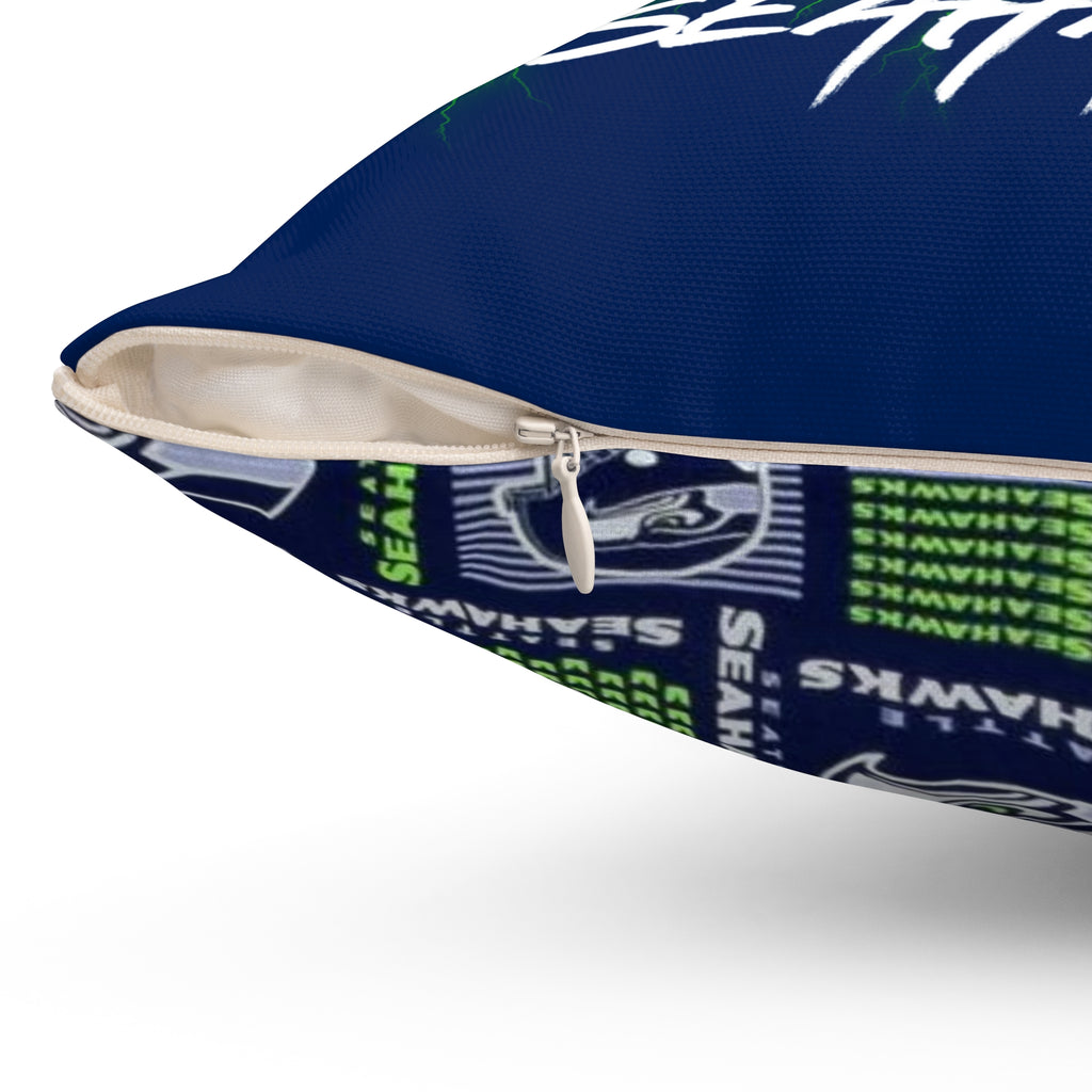 Seattle Seahawks Square Throw Pillow
