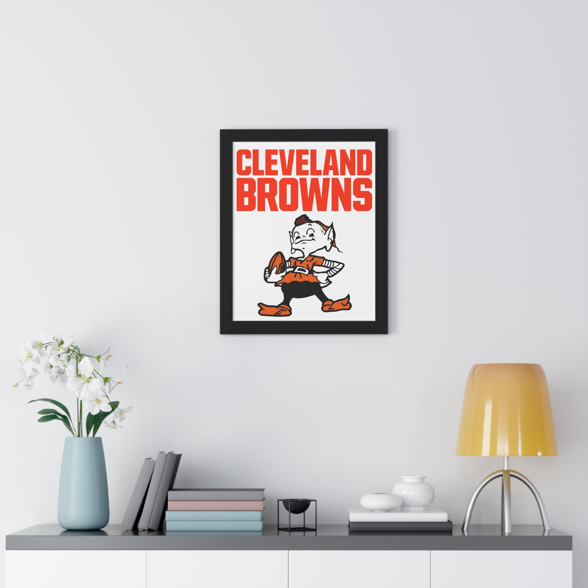 Retro Cleveland Browns Framed Wall Art