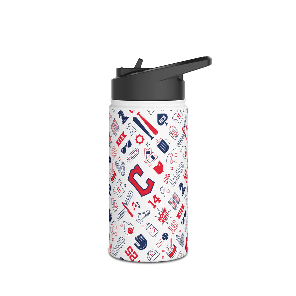 Cleveland Baseball Stainless Steel Water Bottle, CLE Baseball Team Water Bottle, 3 Sizes