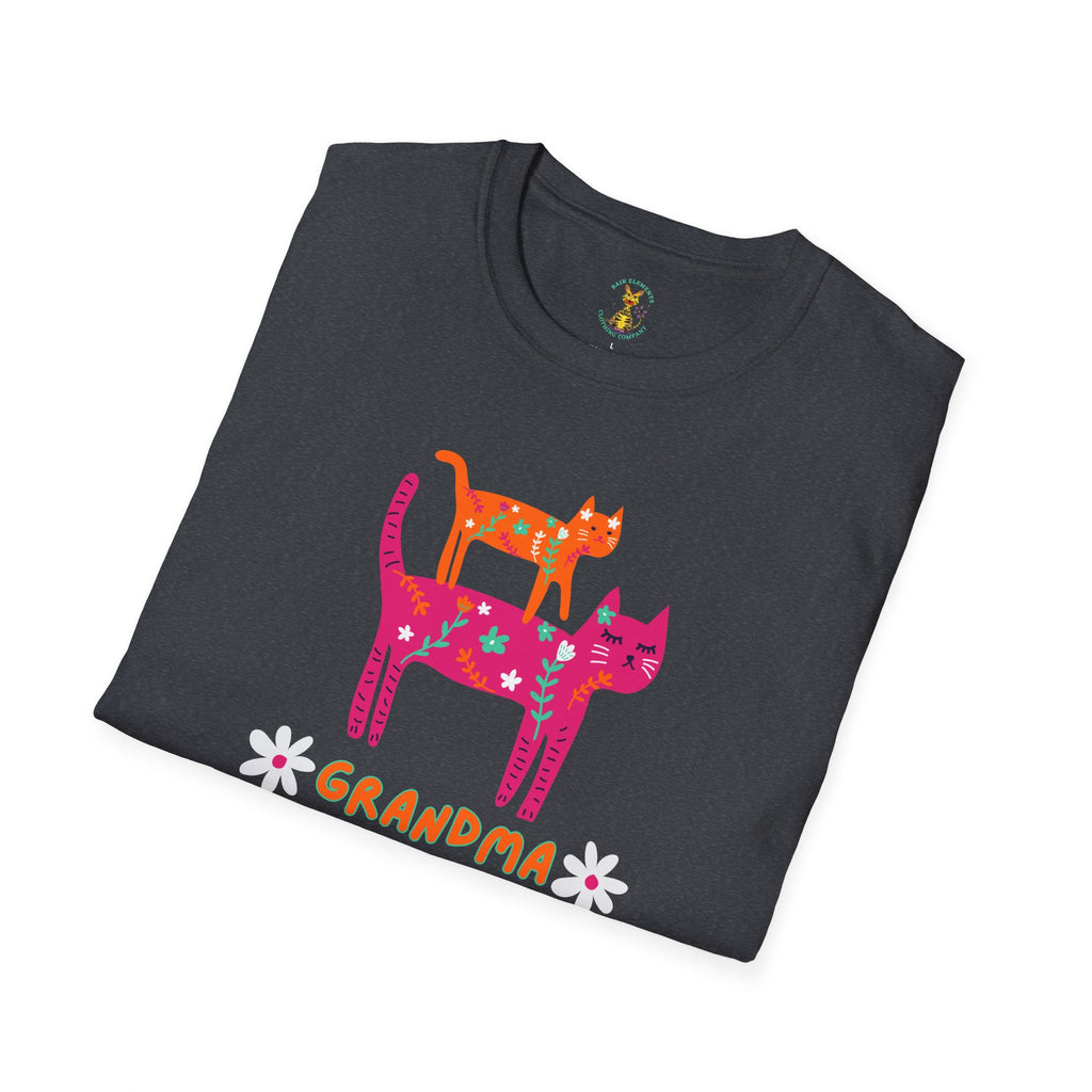 Grandma Cat T-Shirt, Mother's Day T-Shirt, Sizes XS-5X, Cat Print T-Shirt for Women