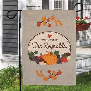 Personalized Autumn Garden Flag