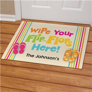 Personalized Doormat - Flip Flops Beach House
