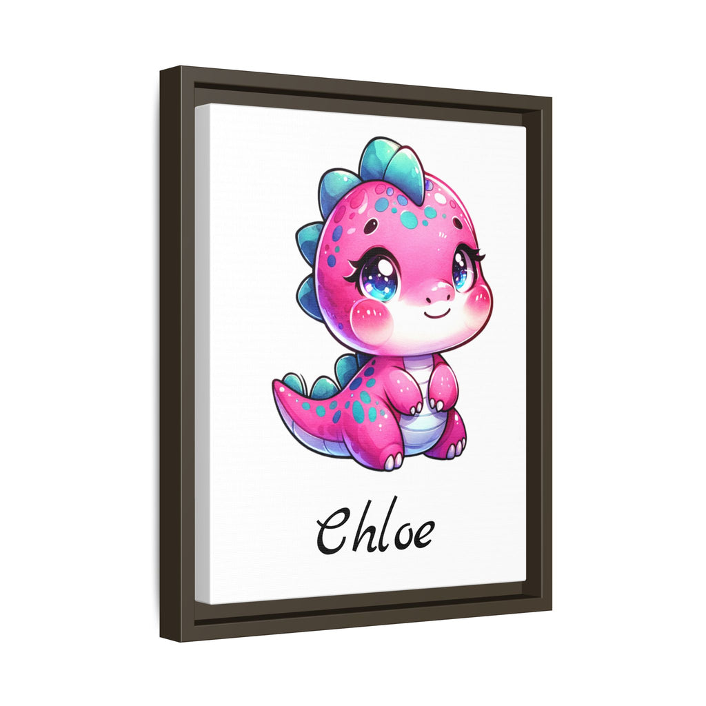 Personalized Pink Baby Dinosaur, Girl's Bedroom Decor, Great Gift Idea, Personalized Wall Decor