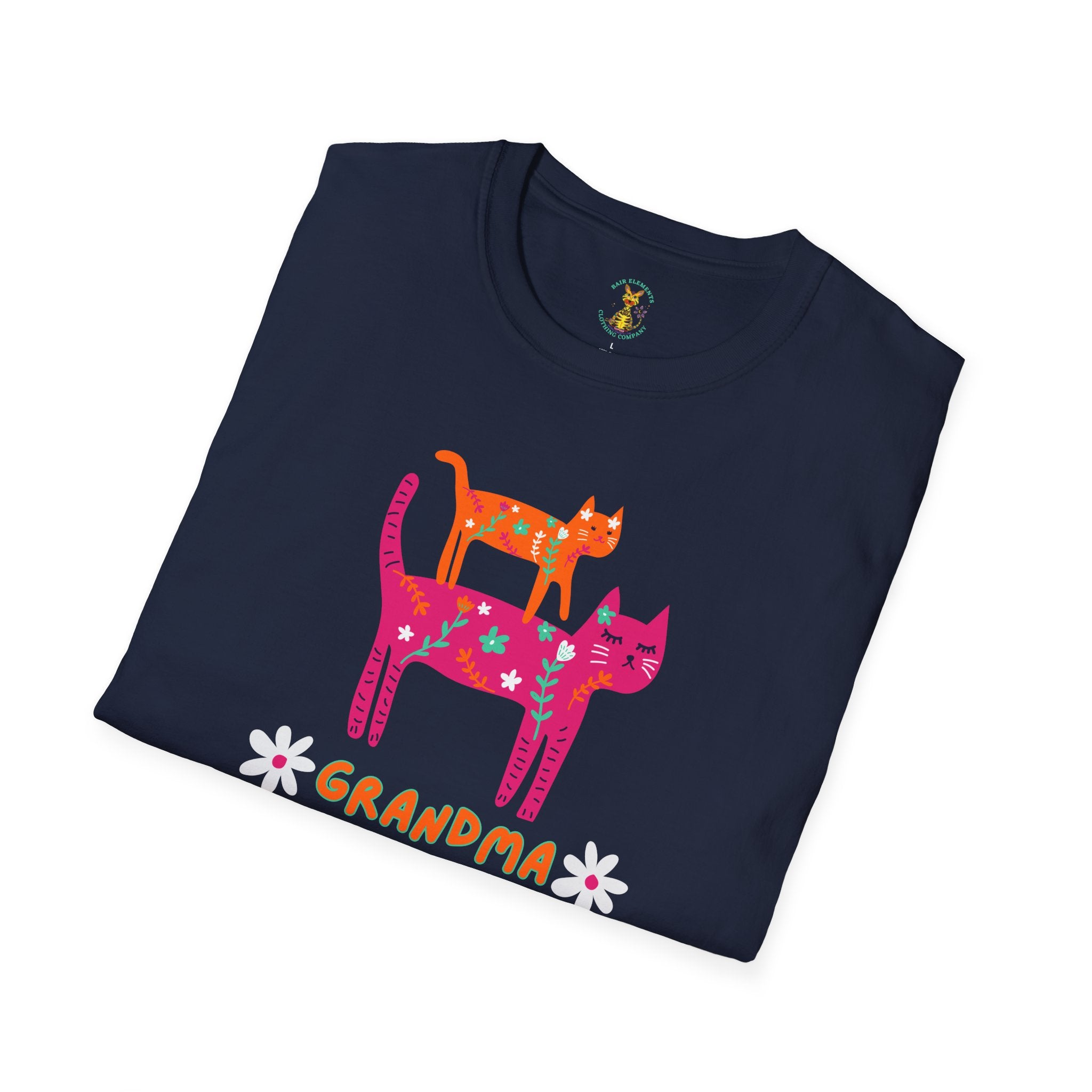 Grandma Cat T-Shirt, Mother's Day T-Shirt, Sizes XS-5X, Cat Print T-Shirt for Women