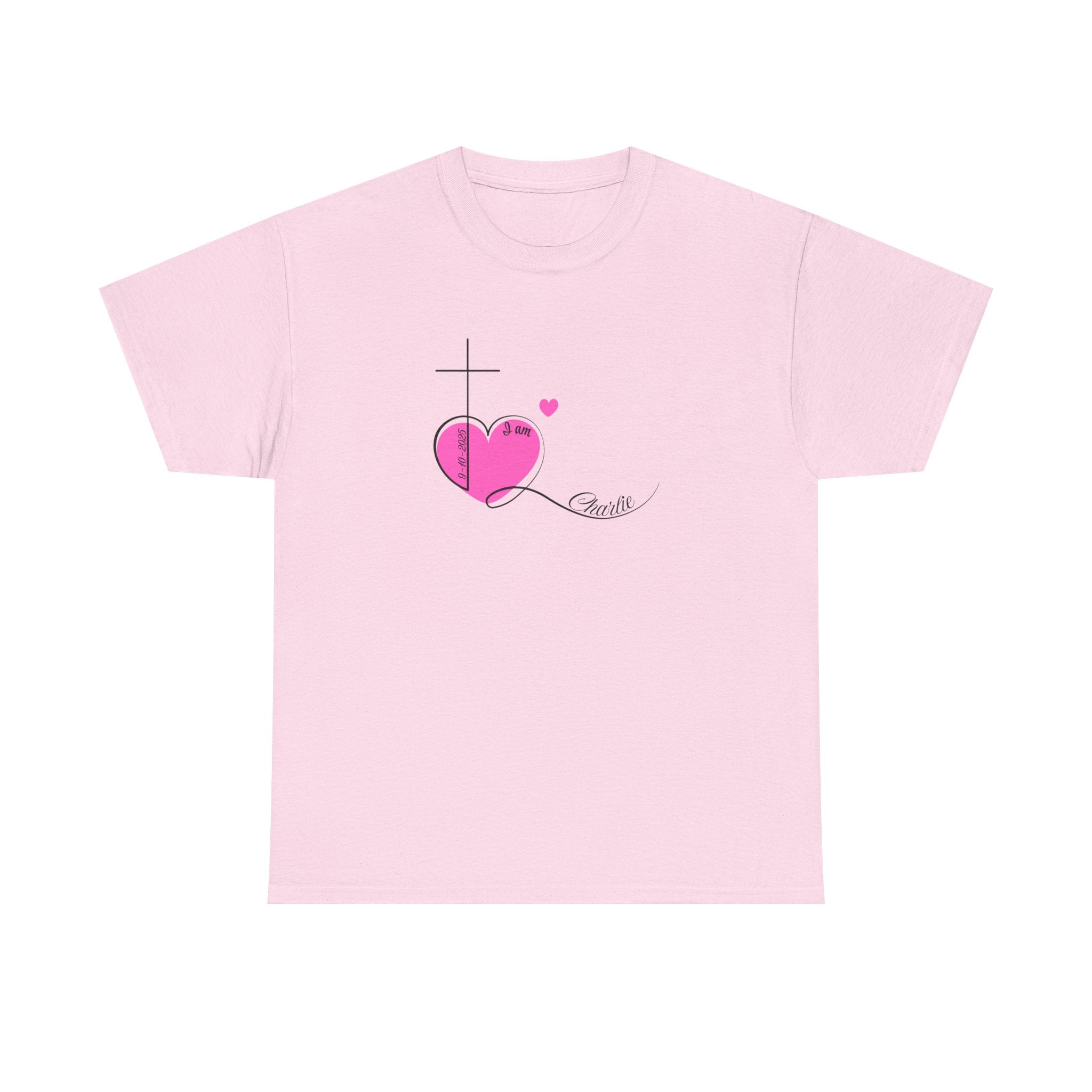 I AM CHARLIE Cross T-Shirt, Faith T-Shirt,Turning Point T-Shirt, Unisex Sizing