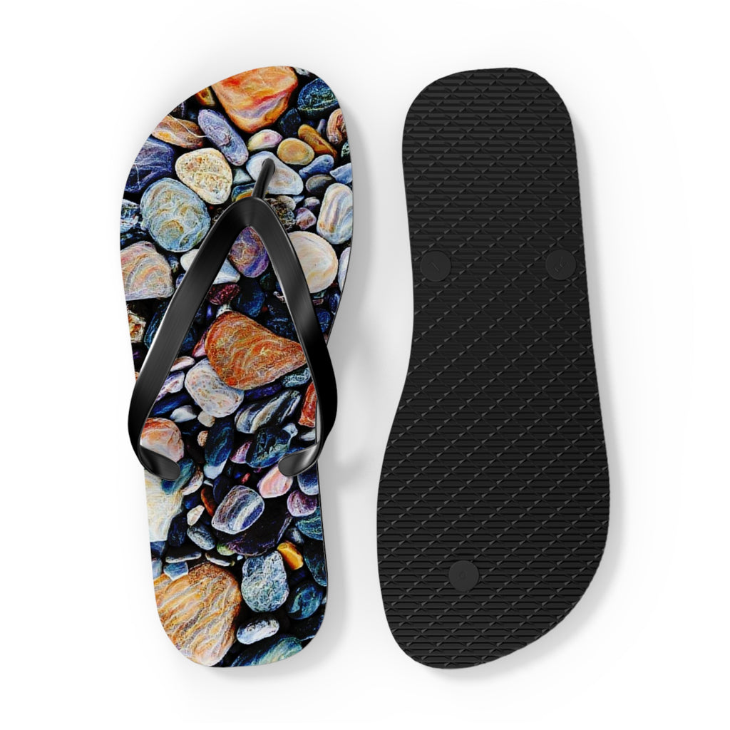 Colorful Stones Flip Flops