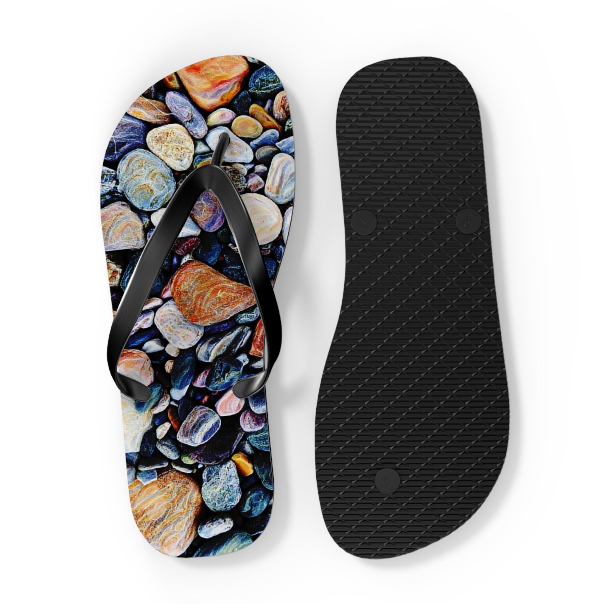 Colorful Stones Flip Flops