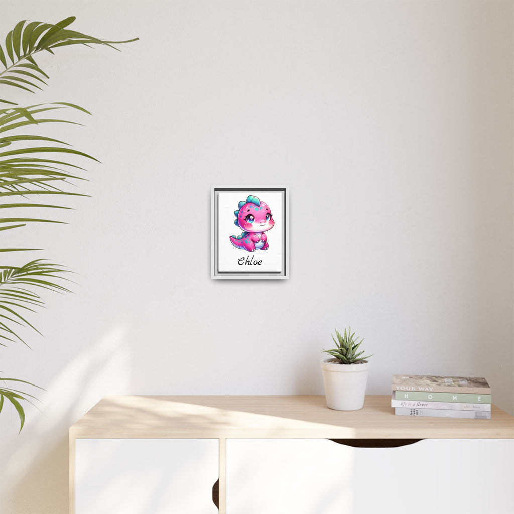 Personalized Pink Baby Dinosaur, Girl's Bedroom Decor, Great Gift Idea, Personalized Wall Decor