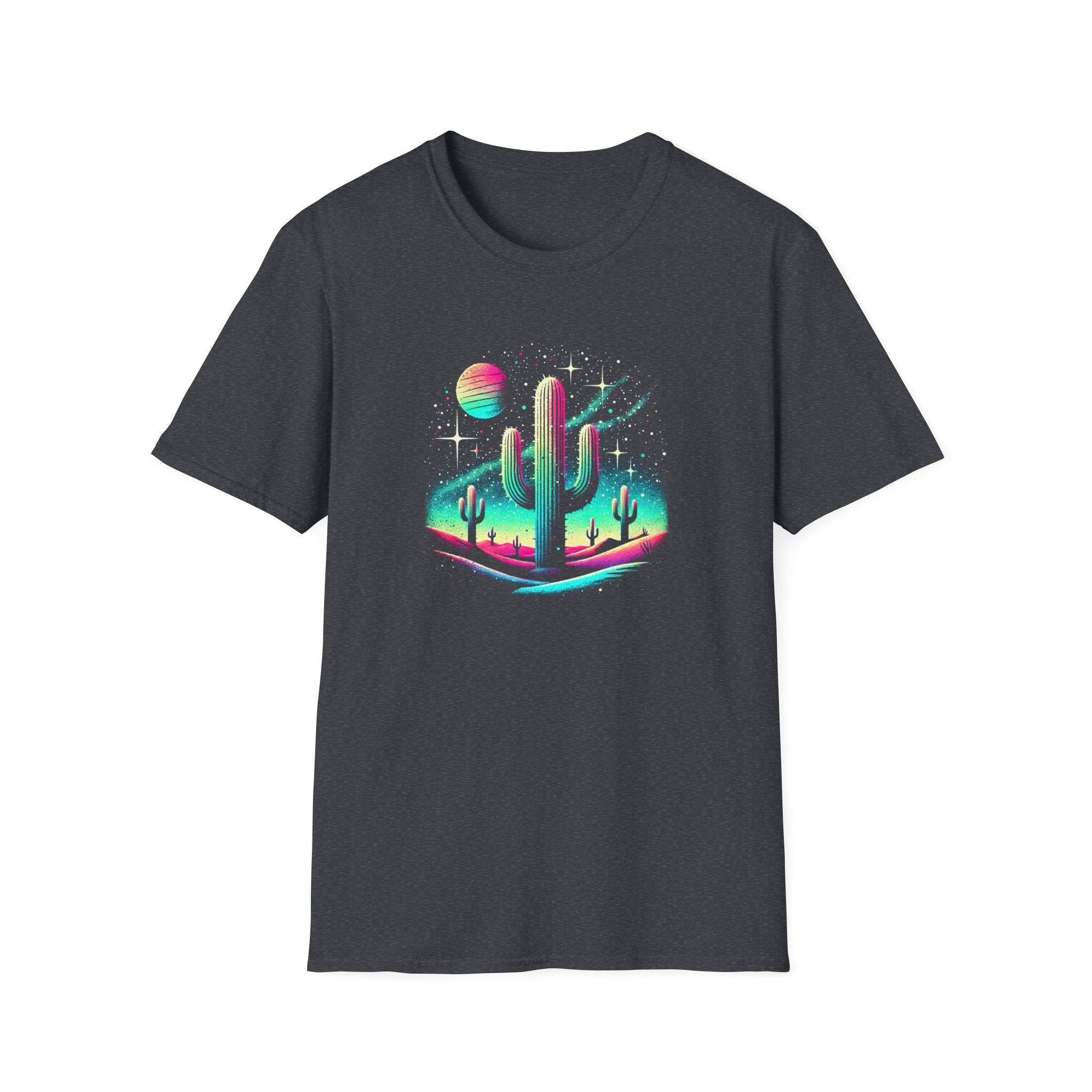 Cosmic Cactus T-Shirt | Vintage Retro Tee, Unisex T-Shirt, Gift for Nature Lovers, Space T-Shirt, Summer Fashion Top