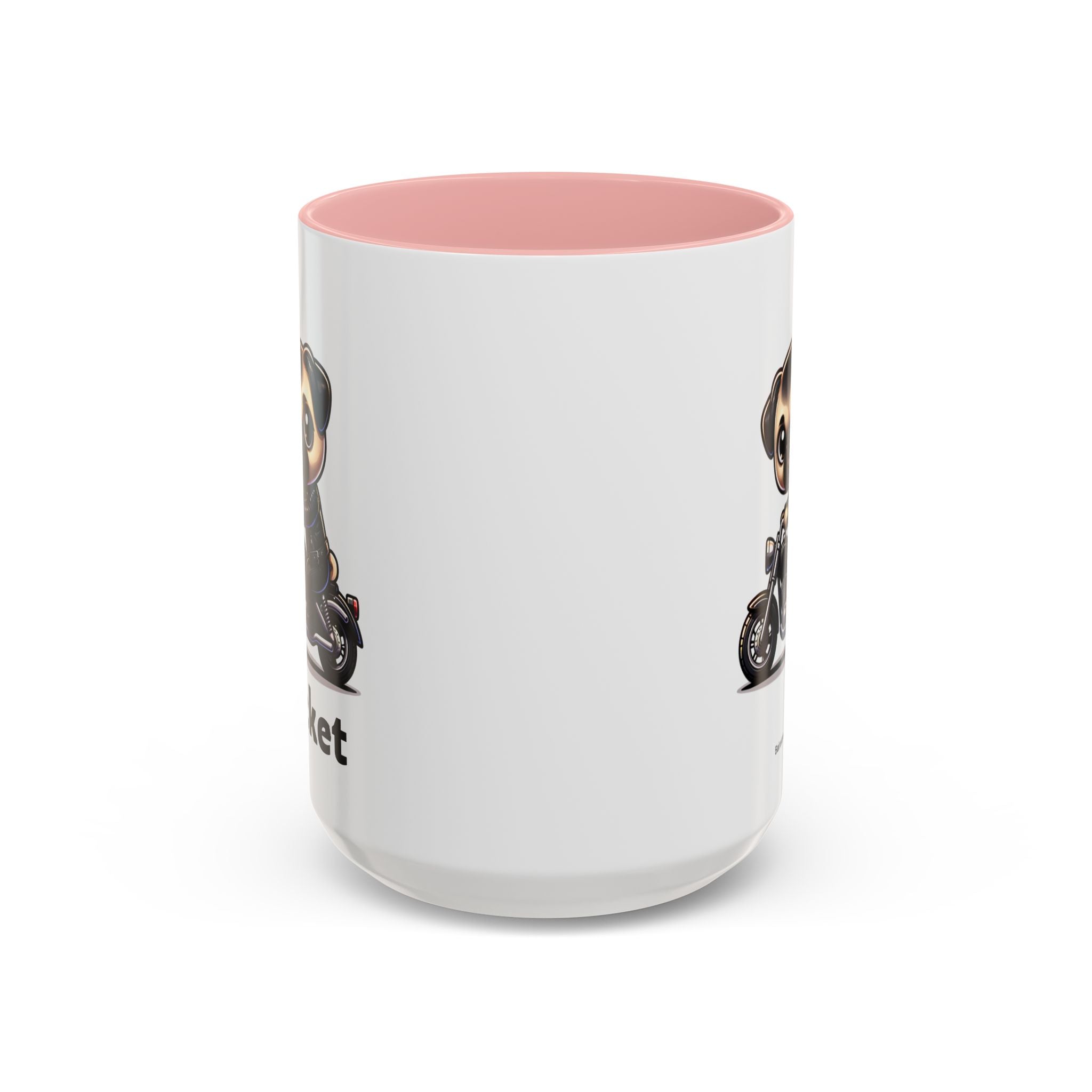 Personalized Motorcycle Pug Mug , Custom Dog Lover Coffee Cup