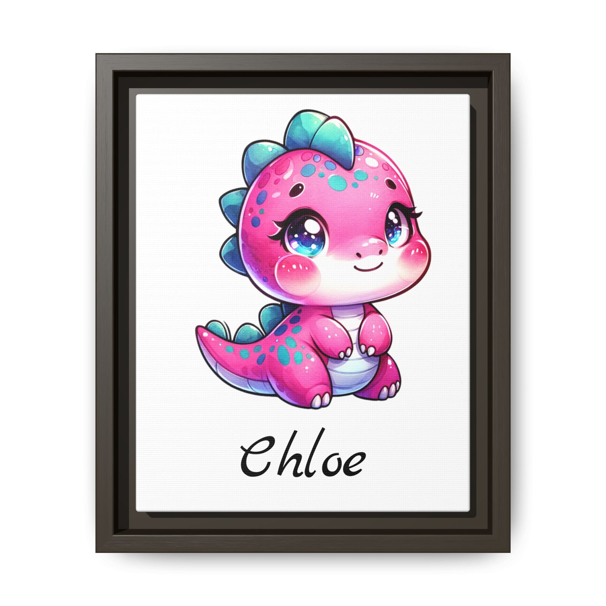Personalized Pink Baby Dinosaur, Girl's Bedroom Decor, Great Gift Idea, Personalized Wall Decor