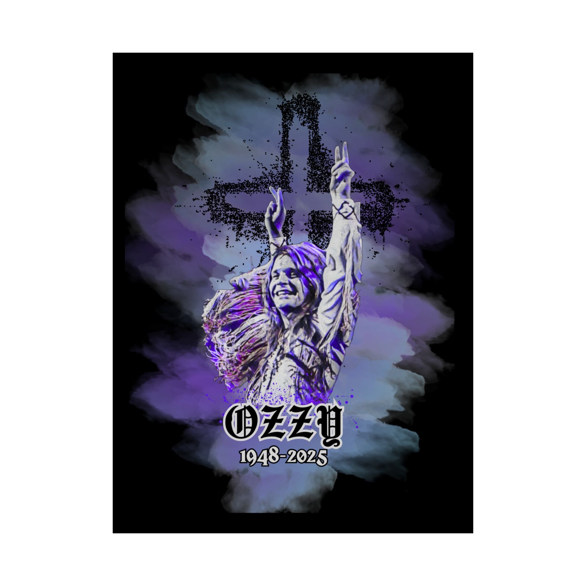 Ozzy Tribute Poster, Matte Vertical Art Print, Music Lover Gift, Home Office Wall Decor, Heavy Metal Print, Dorm Room Decor, Rock and Roll
