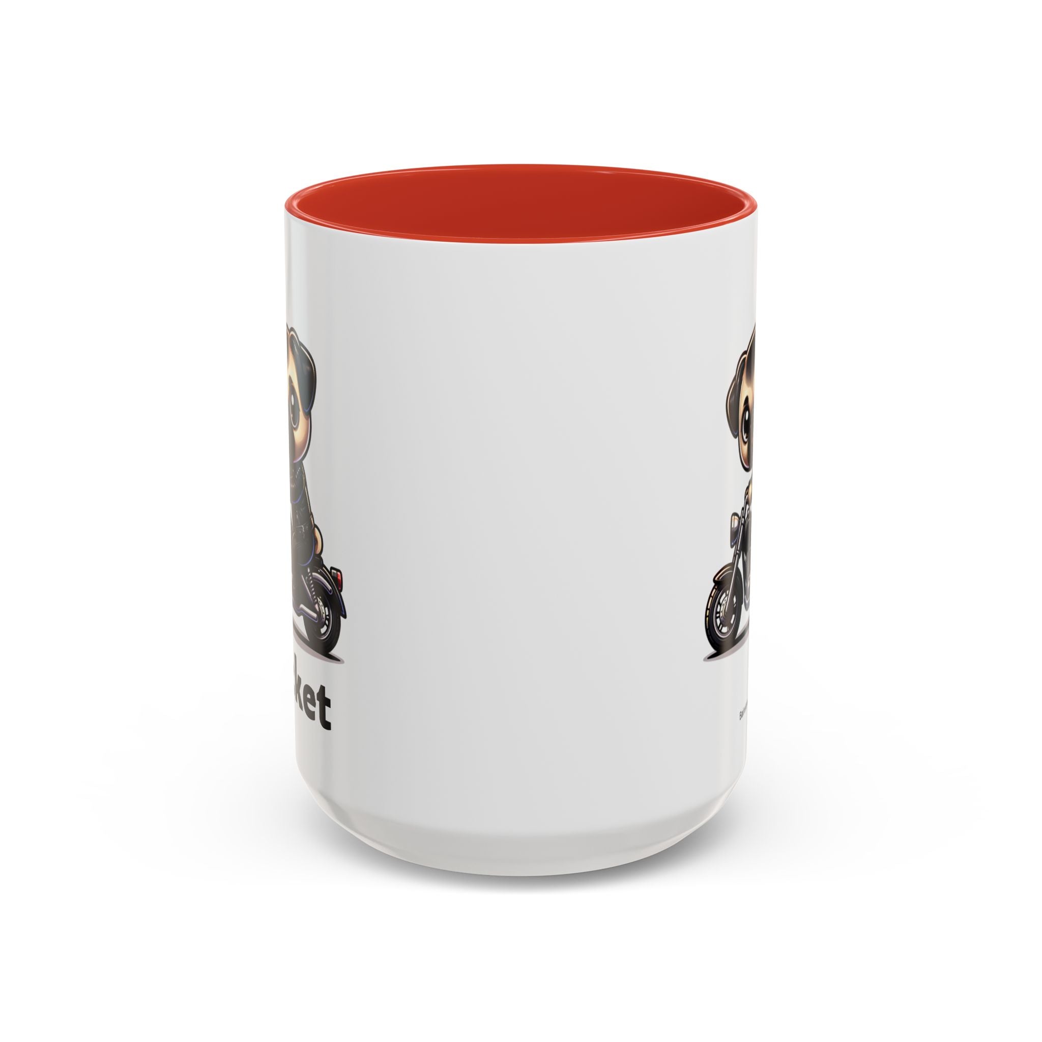 Personalized Motorcycle Pug Mug , Custom Dog Lover Coffee Cup