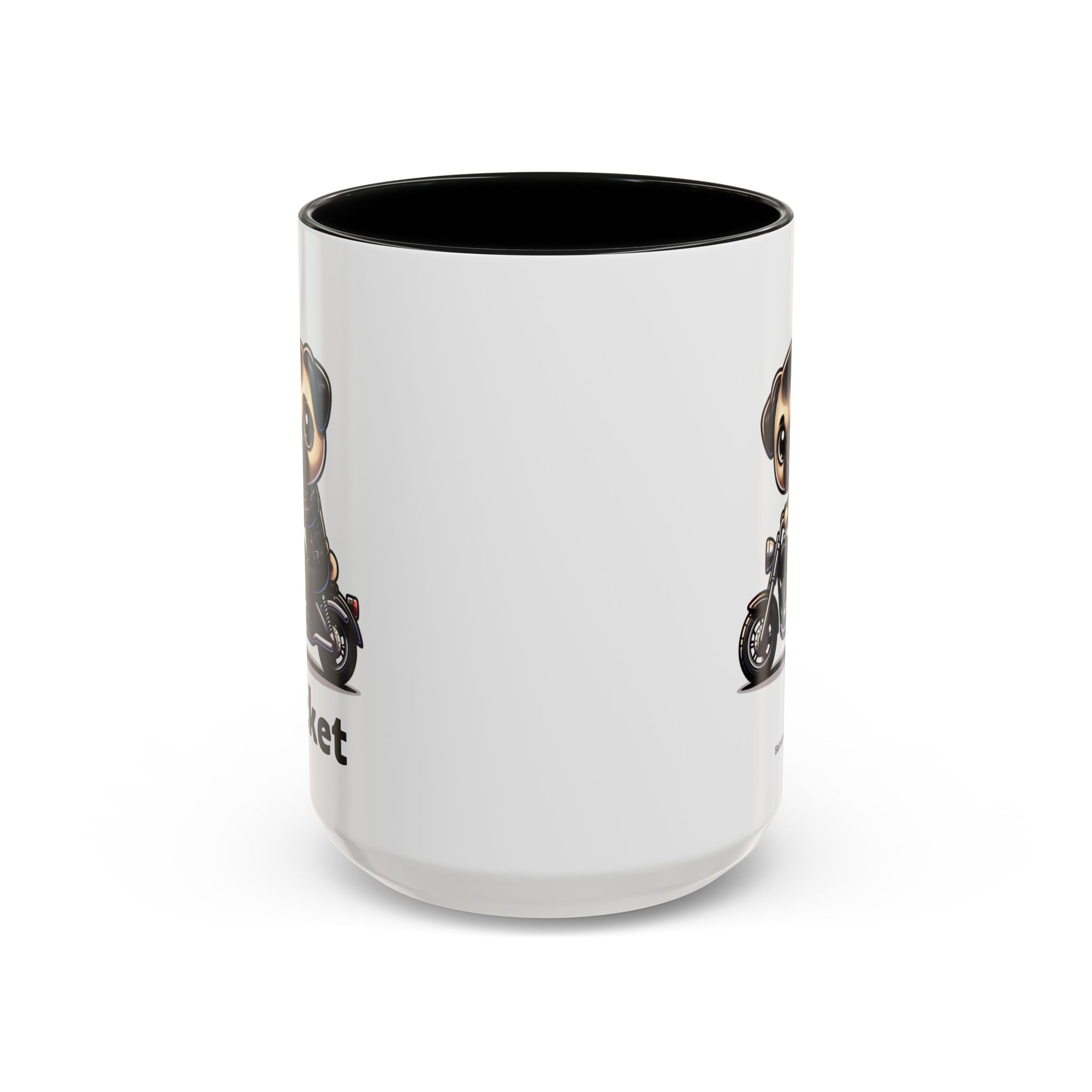 Personalized Motorcycle Pug Mug , Custom Dog Lover Coffee Cup