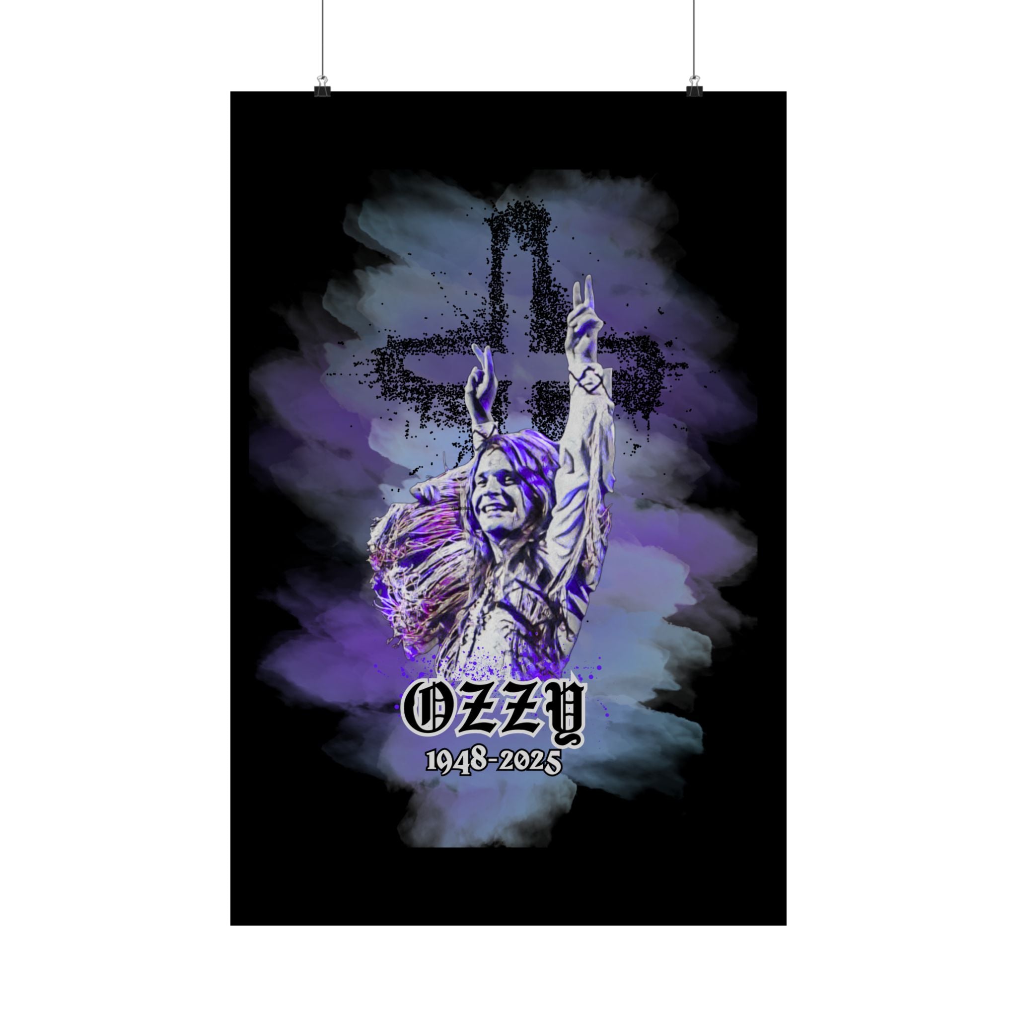 Ozzy Tribute Poster, Matte Vertical Art Print, Music Lover Gift, Home Office Wall Decor, Heavy Metal Print, Dorm Room Decor, Rock and Roll