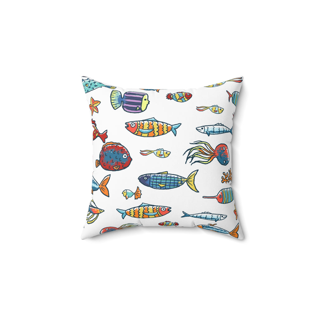 Tropical Fish Throw Pillow