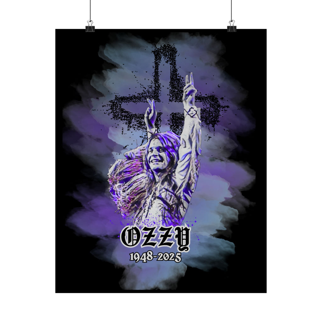 Ozzy Tribute Poster, Matte Vertical Art Print, Music Lover Gift, Home Office Wall Decor, Heavy Metal Print, Dorm Room Decor, Rock and Roll