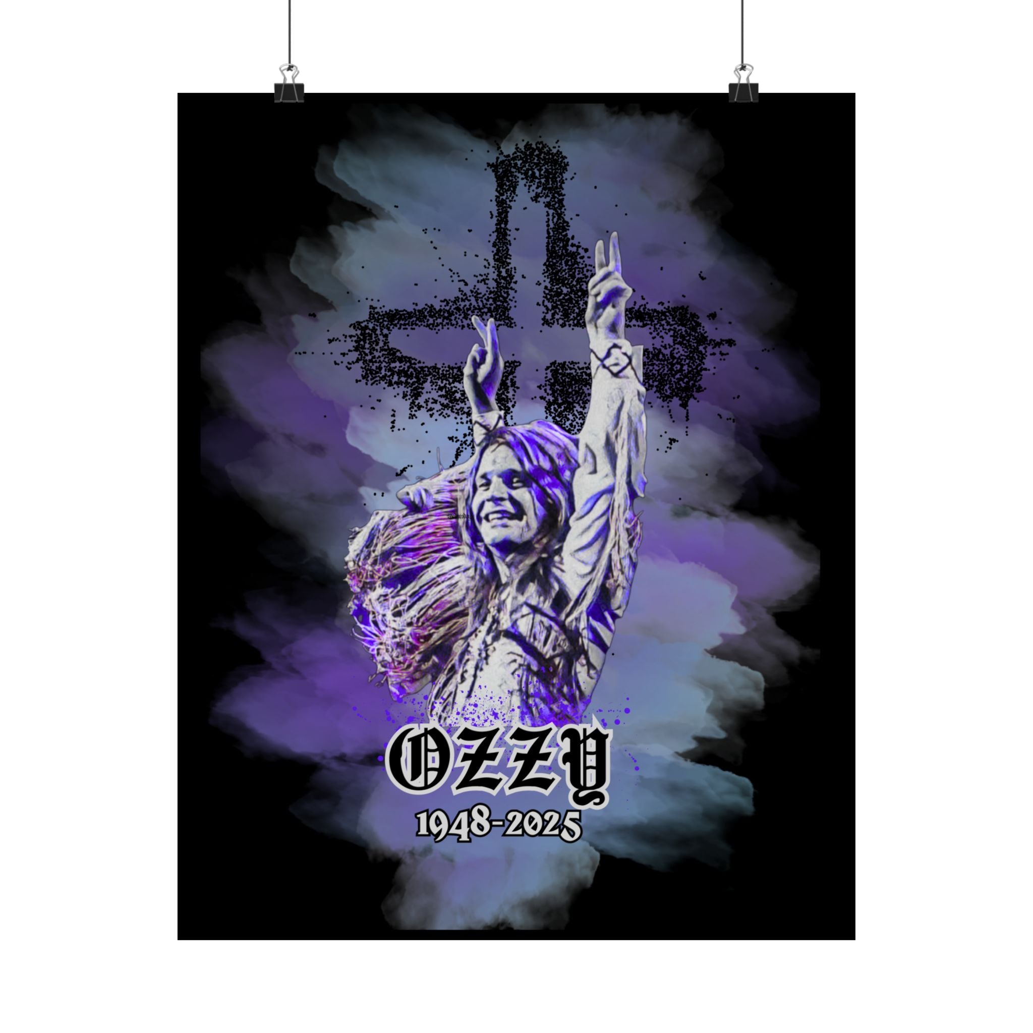 Ozzy Tribute Poster, Matte Vertical Art Print, Music Lover Gift, Home Office Wall Decor, Heavy Metal Print, Dorm Room Decor, Rock and Roll