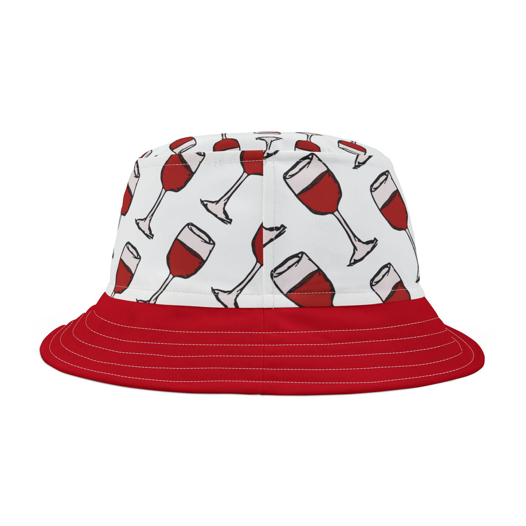Wine Bucket Hat, White