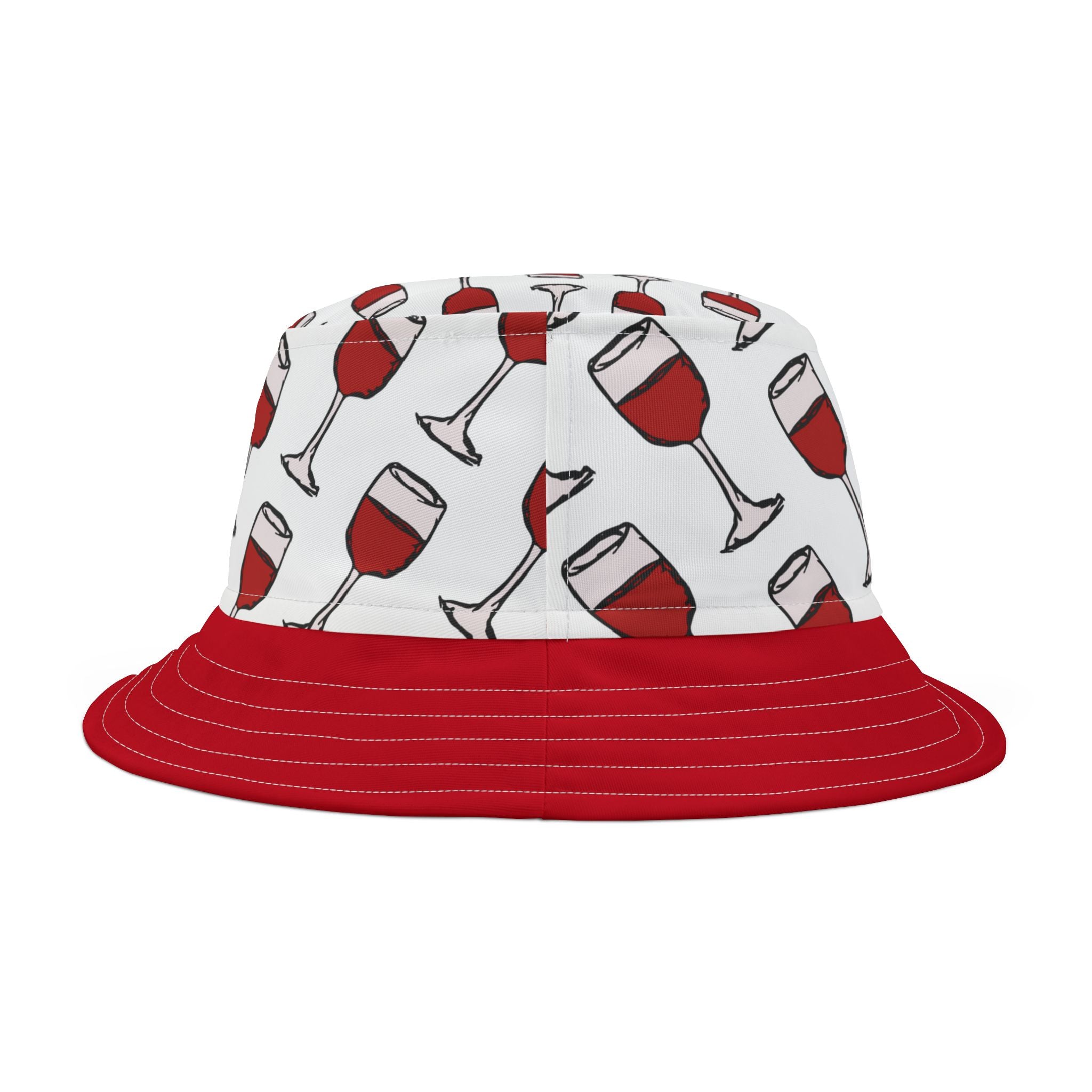 Wine Bucket Hat, White