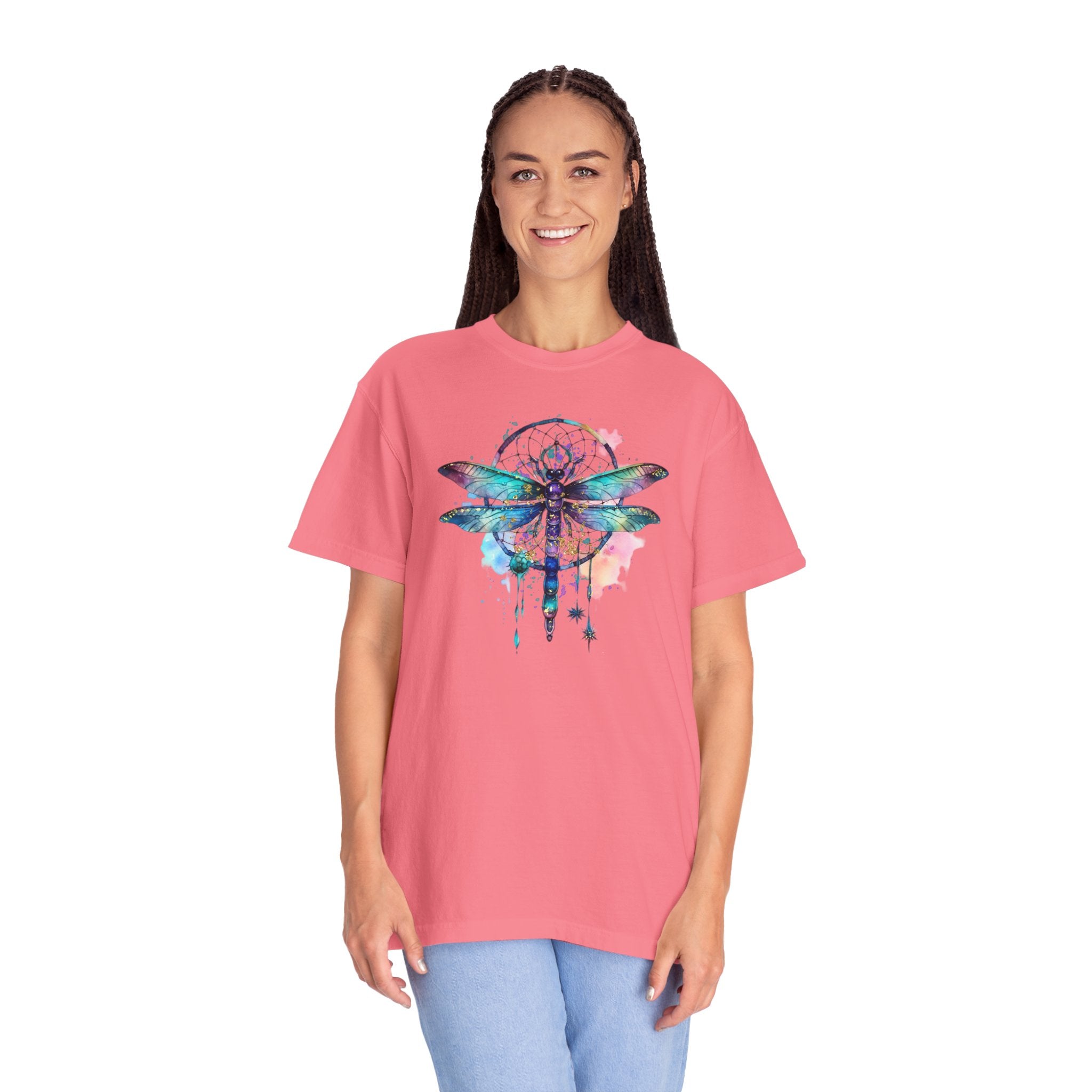 Blue Dragonfly Dreamcatcher T-Shirt for Men and Women