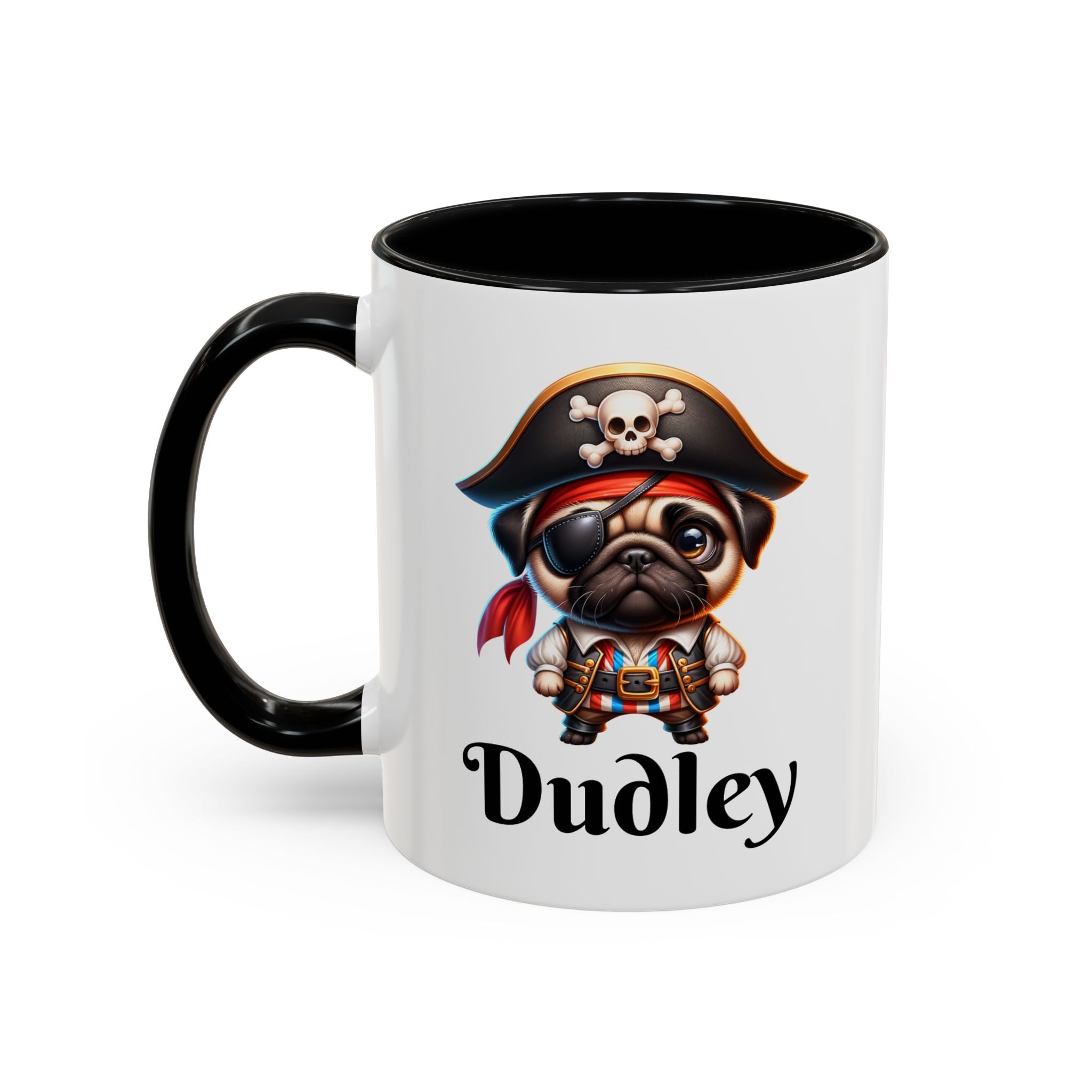 Personalized Pug Mug, Custom Name Coffee Cup