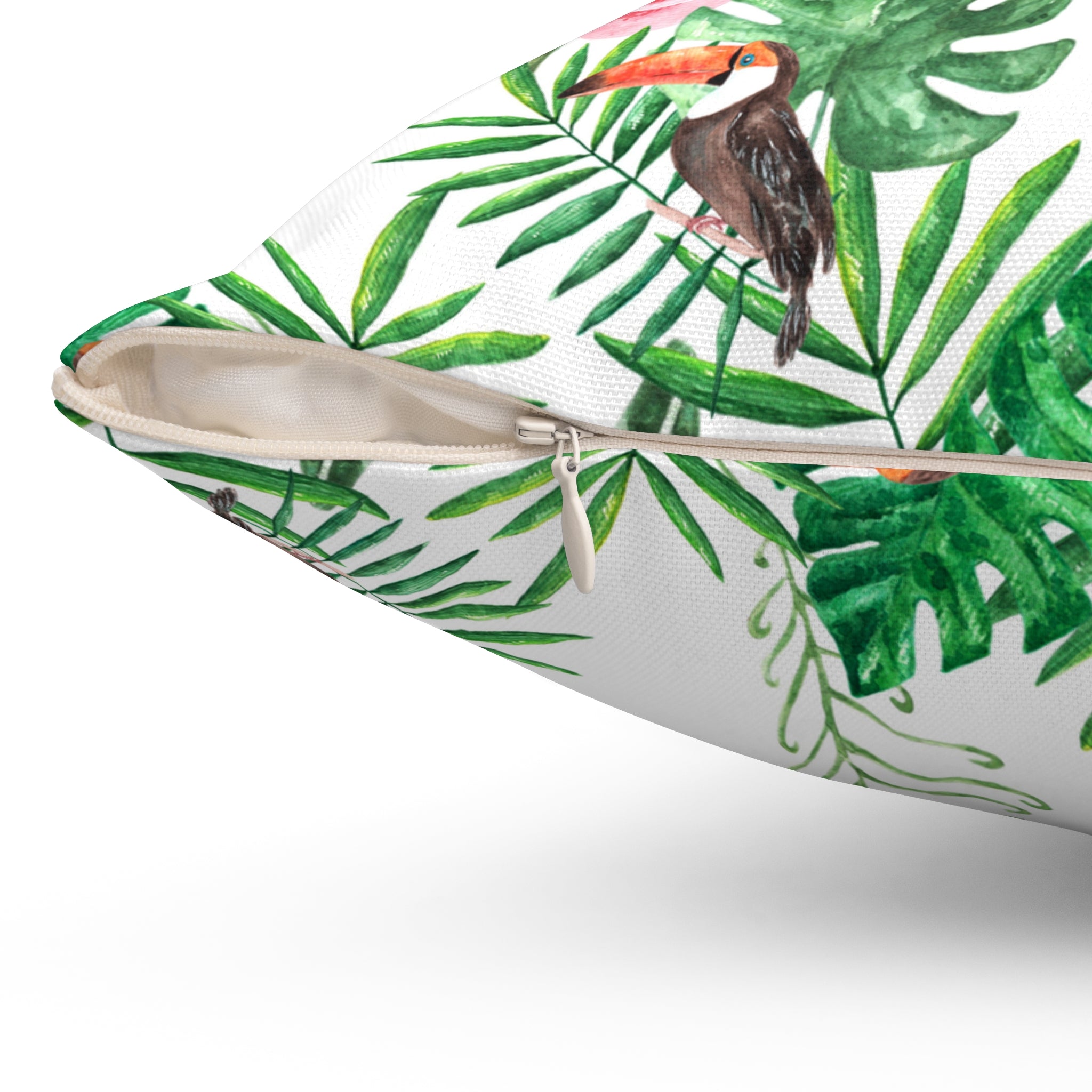 Tropical Toucan Throw Pillow