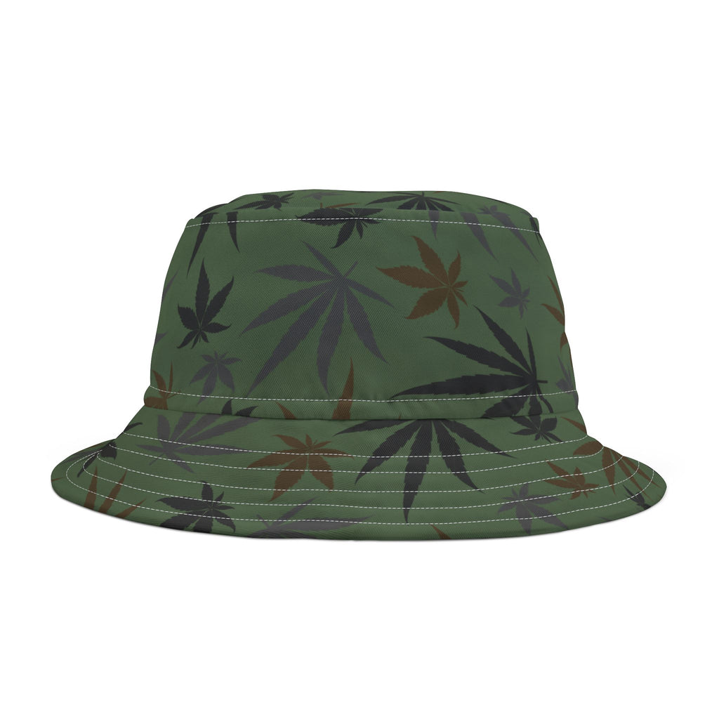 Marijuana Camo Bucket Hat, Summer Sun Hat, Weed Bucket Hat,  Sun Shade Hat