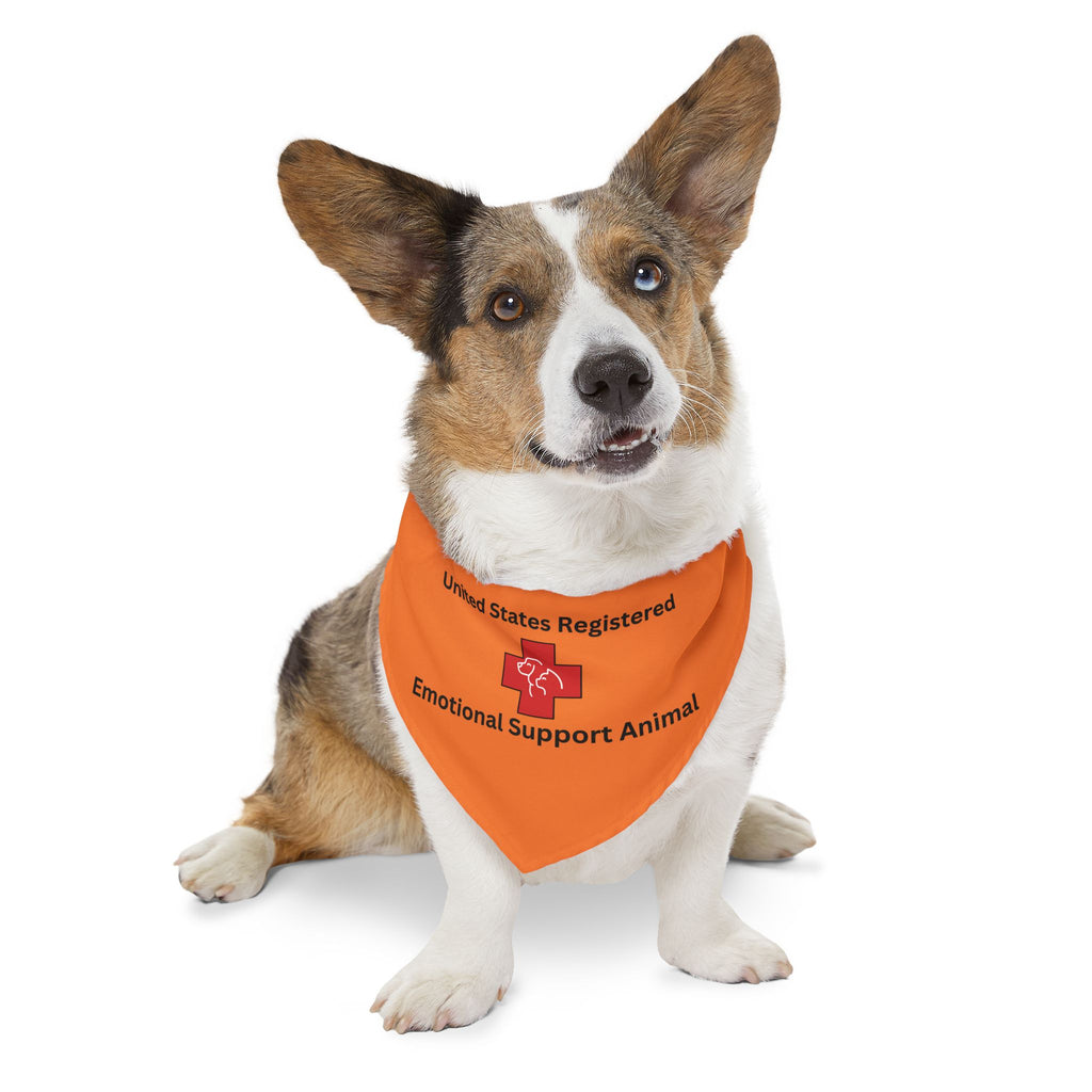 US Registred Emotional Support Animal Pet Bandana Collar, ESA Collar, ESA Identification,