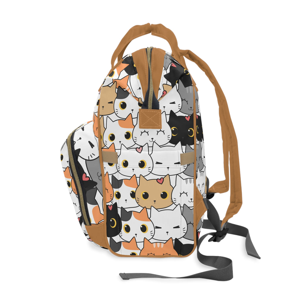 Happy Cats Backpack, Cat Print Backpack