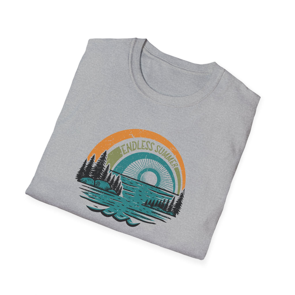 Nature-Inspired Unisex Softstyle T-Shirt, Eco-Friendly Tee, Outdoor Lover Gift, Summer Vibes Apparel, Adventure Clothing