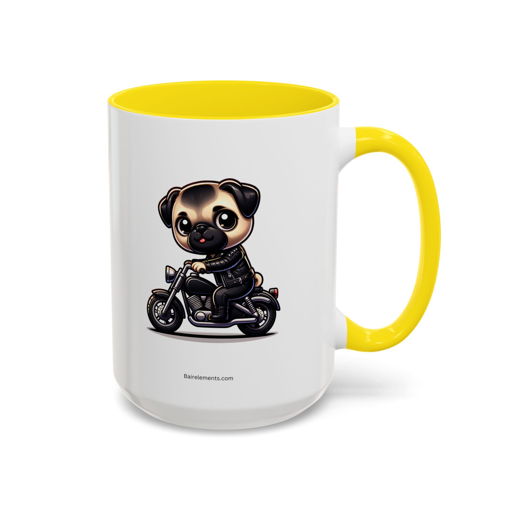 Personalized Motorcycle Pug Mug , Custom Dog Lover Coffee Cup