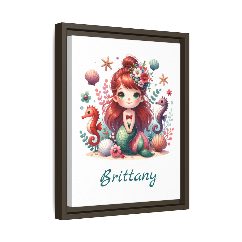 Personalized Little Red Haired Mermaid Girls Bedroom Decor, Great Gift Idea, Mermaid Wall Decor, Custom Name Wall Art