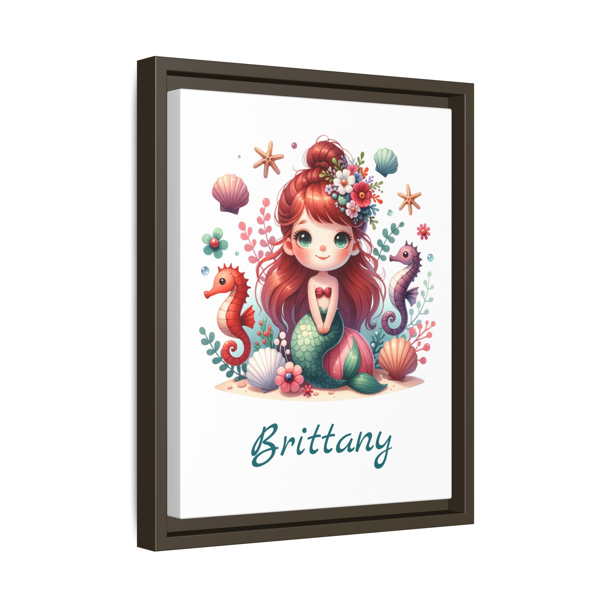 Personalized Little Red Haired Mermaid Girls Bedroom Decor, Great Gift Idea, Mermaid Wall Decor, Custom Name Wall Art