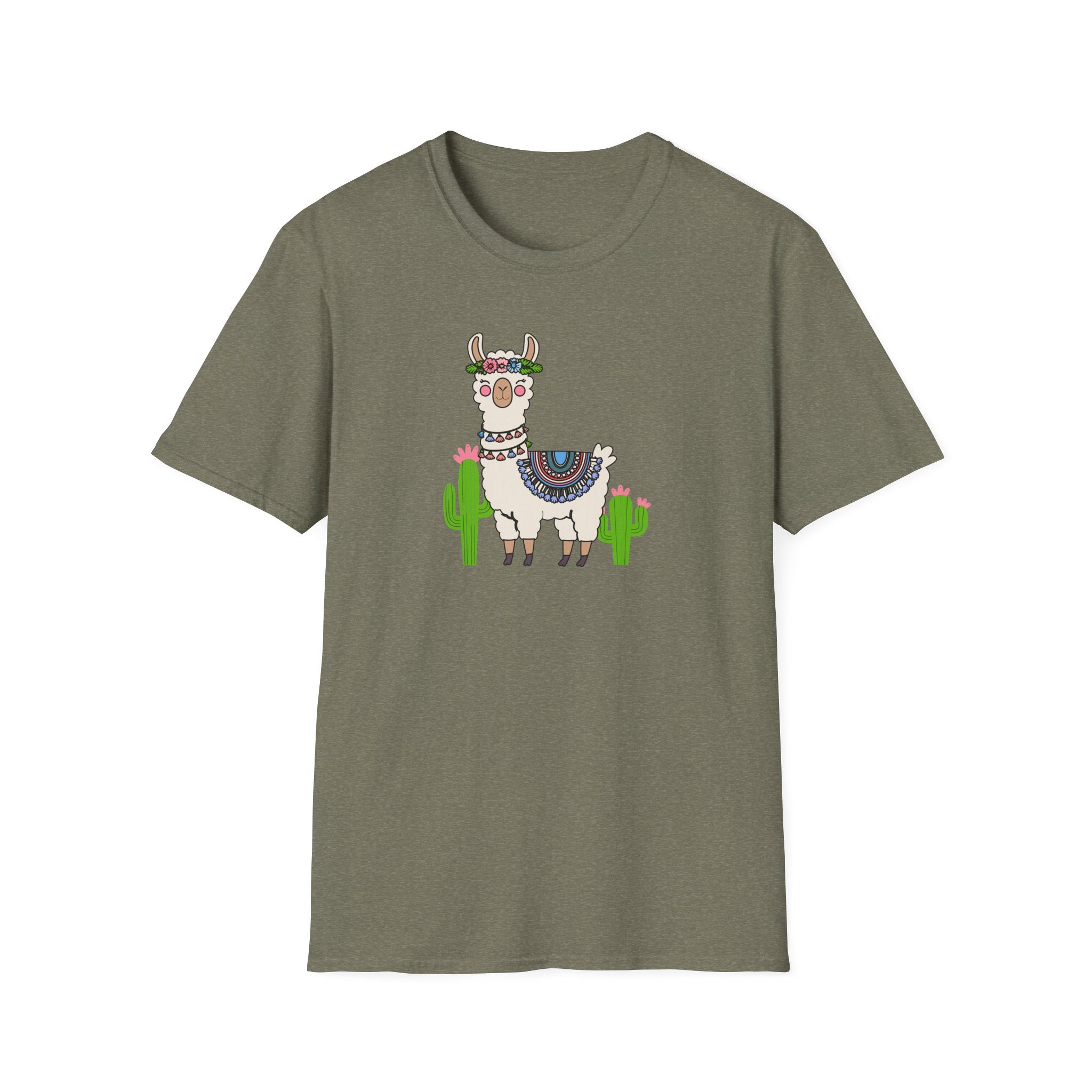 Cute Llama T-Shirt, Unisex Softstyle Tee, Perfect for Nature Lovers, Gifts for Animal Lovers, Casual Wear, Summer Outfit, Vacation