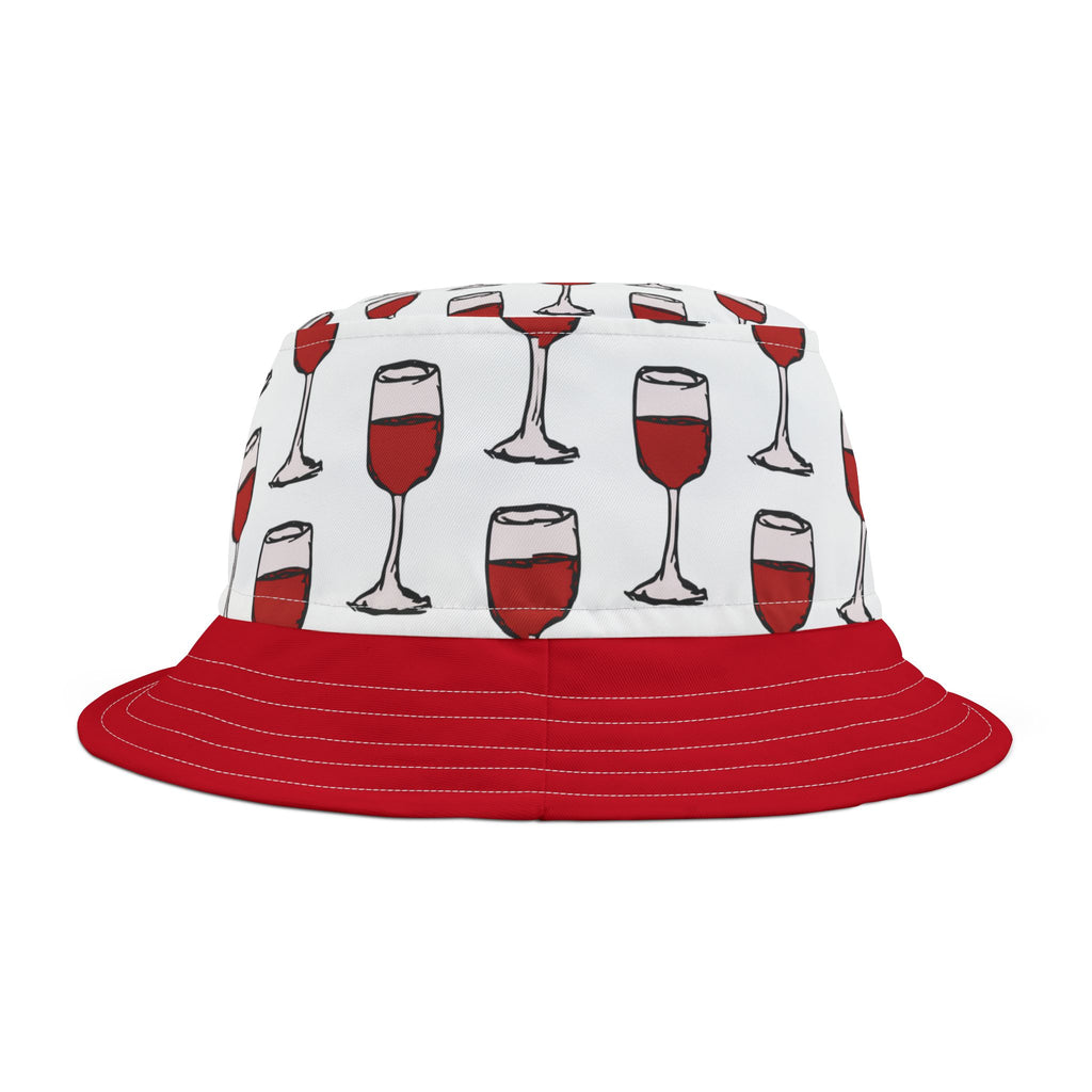 Wine Bucket Hat, White