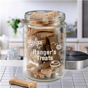 Personalized Dog Treats Jar