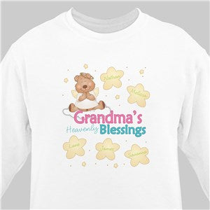Heavenly Blessings Bear Personalized White Sweatshirt