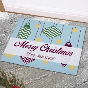 Personalized Christmas Welcome Doormat