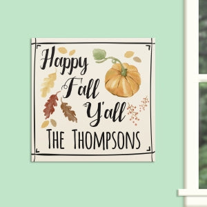 Happy Fall Ya'll Wall Canvas