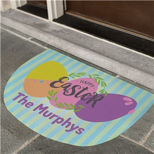 Personalized Easter Eggs Doormat
