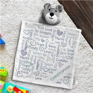 Personalized Cuddle Baby Word Art Bear Lovie
