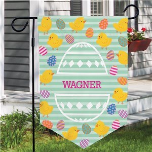 Personalized Colorful Diamond Egg Pennant Shape Garden Flag