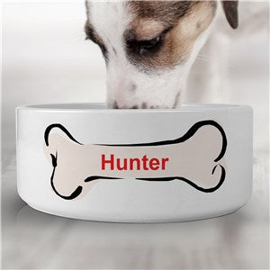 Personalized Dog Food Ceramic Bowl